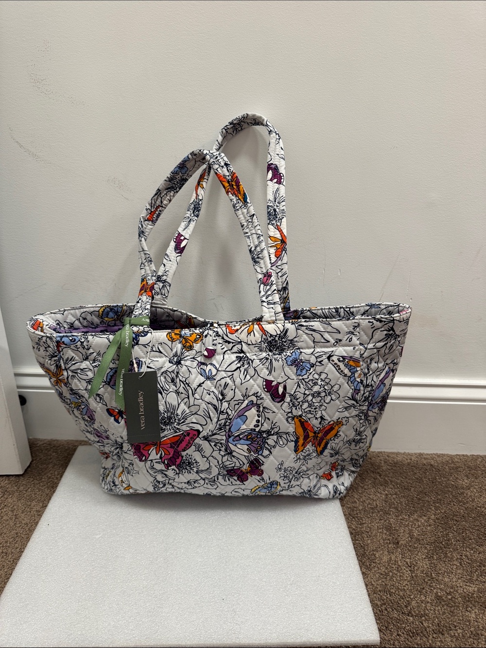 Vera Bradley wing & bloom small Hathaway tote bag NWT